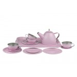 Tea Set Tin in Case - Pink Spot